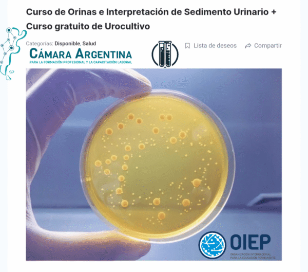 Curso de Orinas e Interpretación de Sedimento Urinario + Curso gratuito de Urocultivo